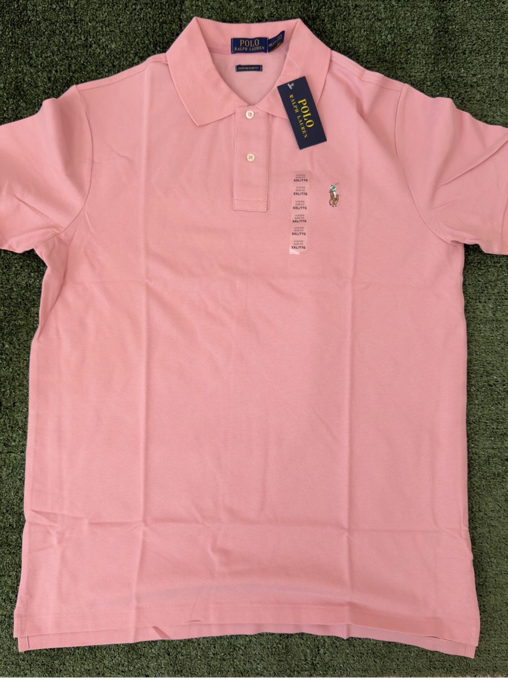 Polo by Ralph Lauren Men's Pink Short-Sleeve Polo Shirt